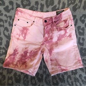 Asos Pink Tie-Dye Shorts Size 30